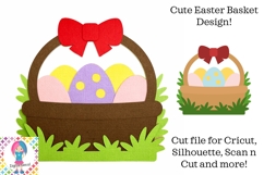 Easter Basket Layered paper SVG Digital Download Product Image 1