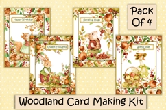 Watercolour Woodland Card Making Kit JPEG Product Image 1