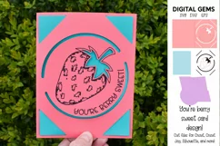 Cricut Joy Card! You're berry sweet, Strawberry card design! Product Image 1