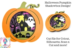 Halloween Pumpkin SVG | 3D Shadowbox Product Image 1
