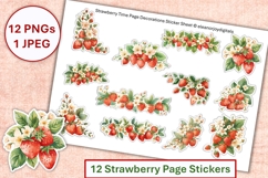 Cute Strawberry Page Border Stickers at Chuckleberry Farm PN Product Image 1