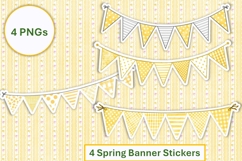 Spring Banner Stickers Scrapbooks, Planners, Laptops, PNG Product Image 1