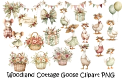 25 Cottage Goose Clipart set PNG Product Image 1