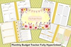 Digital Planner, summer budget planner, hyperlinked Product Image 1