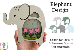 Elephant SVG | 3D Layered design. Product Image 1
