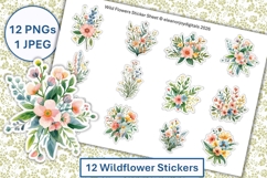 Wildflower Stickers PNG and JPEG Product Image 1