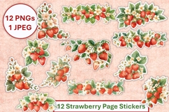 Cute Strawberry Page Border Stickers at Chuckleberry Farm PN Product Image 2