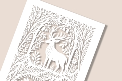 Woodland Deer &amp; Bunnies Papercut Template | SVG Product Image 2
