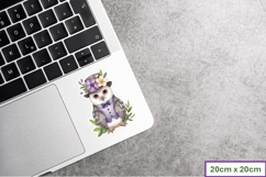 Purple Forest Owl Stickers Stickers, PNGs Product Image 2