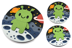 Alien SVG | 3D Shadowbox Product Image 2