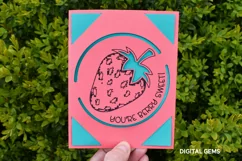 Cricut Joy Card! You're berry sweet, Strawberry card design! Product Image 2