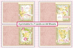 4 Spring Time Birthday Cards. Print and cut Product Image 2