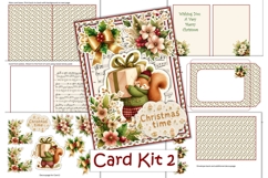 Watercolour Woodland Christmas Card Making Kit JPEG Product Image 2