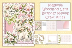 Summer Magnolia Woodland Card Making Kit 29 with envelope Product Image 1