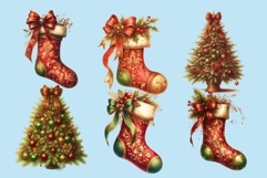 30 Shabby Chic Christmas Clipart PNGs Product Image 2