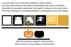 Halloween Pumpkin and Haunted House SVG | 3D Shadowbox Product Image 2