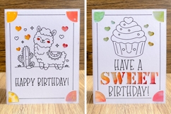 Birthday Insert Card SVG Bundle | 9 Holiday Card Designs Product Image 2