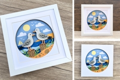 Seagull SVG | 3D Shadowbox design. Product Image 2