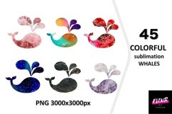 45 colorful Sublimation Whales Product Image 6