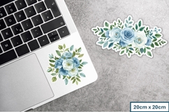 Blue Roses Stickers PNG and JPEG Product Image 2