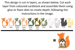 Fox SVG | 3D Layered design. Product Image 2