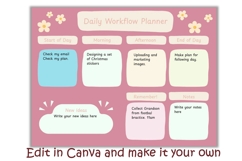 Workflow Daily Planner Sheets Edit in Canva Product Image 2