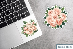 Pink Roses Stickers PNG and JPEG Product Image 2
