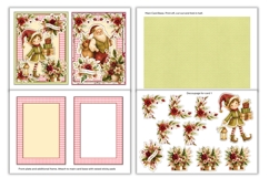 Watercolour Christmas Card Making Kit JPEG Product Image 2