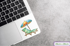 Tropical Holiday Stickers PNG and JPEG Product Image 2