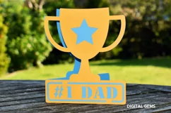 Trophy Fathers Day / Dad Birthday card. SVG / PNG / DXF Product Image 2