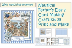 Nautical Father's Day Card Making Kit 25 Product Image 1
