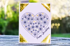 Cricut Joy Card! Flower heart card design! SVG / DXF Files Product Image 2