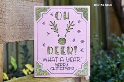 Christmas Deer Insert Card design! SVG Product Image 2