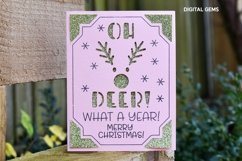 Christmas Deer Insert Card design! SVG Product Image 2