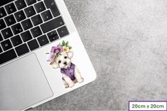 Purple Forest Puppy Stickers Stickers, PNGs Product Image 2