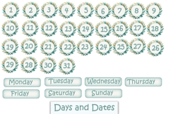 Shabby Chic Blue and White Planner Stickers Kit 104Items, Product Image 2