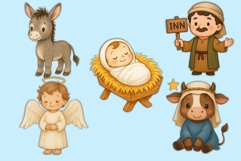 20 Christmas Nativity Characters clipart PNGs Product Image 2