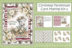 Watercolour Christmas Farmhouse Cow Card Making Kit 2 Product Image 1