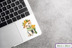 Spring Puppy Stickers Scrapbooks, Planners, Laptops, PNG Product Image 2