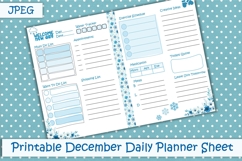 December Printable Planner Pages Daily, weekly and stickers Product Image 2