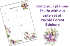 Purple Forest Bells Stickers Stickers, PNGs Product Image 3