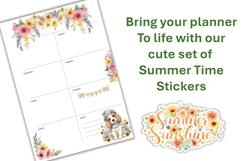 Summer Flower Quote Stickers for Planners, Journals, Product Image 3