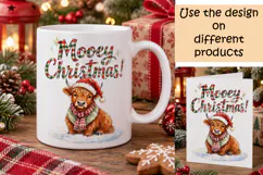 Christmas High Land Cow Design 1 Product Image 3