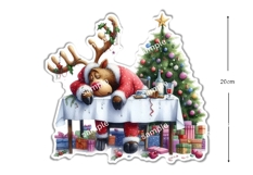 12 Christmas Drunken Animals Stickers JPEG and PNGs Product Image 4
