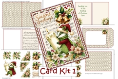 Watercolour Woodland Christmas Card Making Kit JPEG Product Image 3