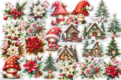 Christmas Woodland Critters Bundle Fussy cuts and clipart Product Image 3