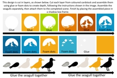 Seagull SVG | 3D Shadowbox design. Product Image 3