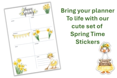 Spring Puppy Stickers Scrapbooks, Planners, Laptops, PNG Product Image 3