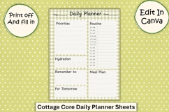 Cottagecore Daily Planner Sheets Edit in Canva Product Image 3