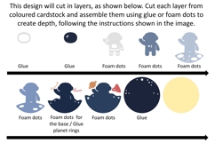 Spaceman SVG | 3D Shadowbox Product Image 2